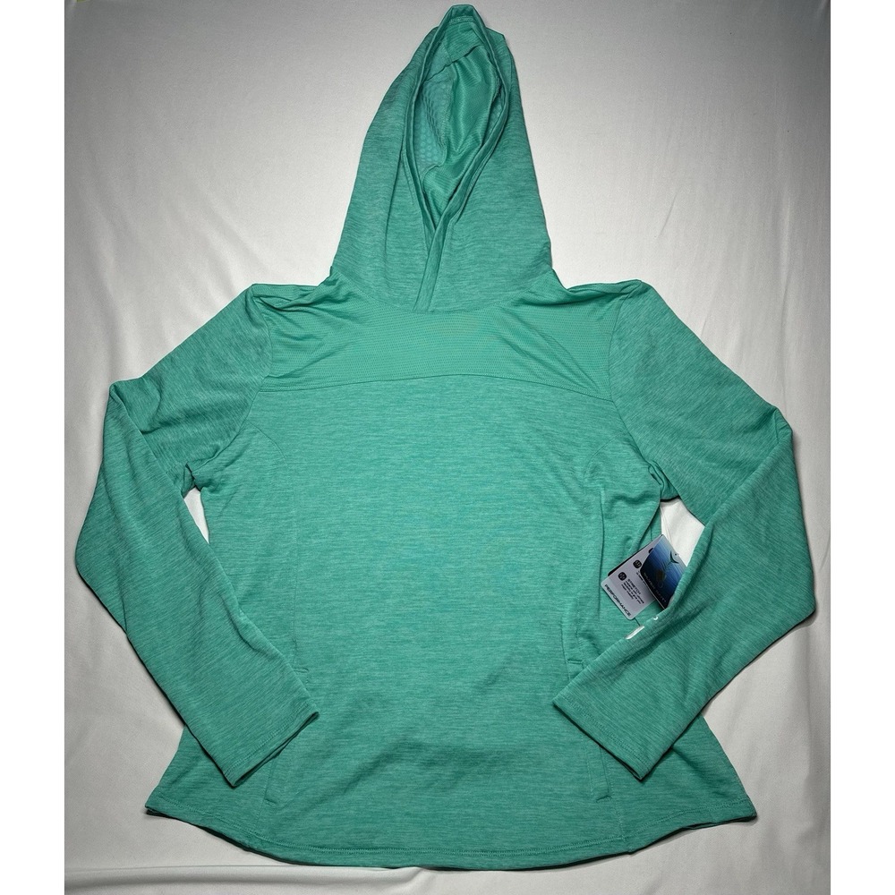 Silver Bait‎ Performance Teal Hoodie Women's Size XL Wicking Stretch Fishing NWT